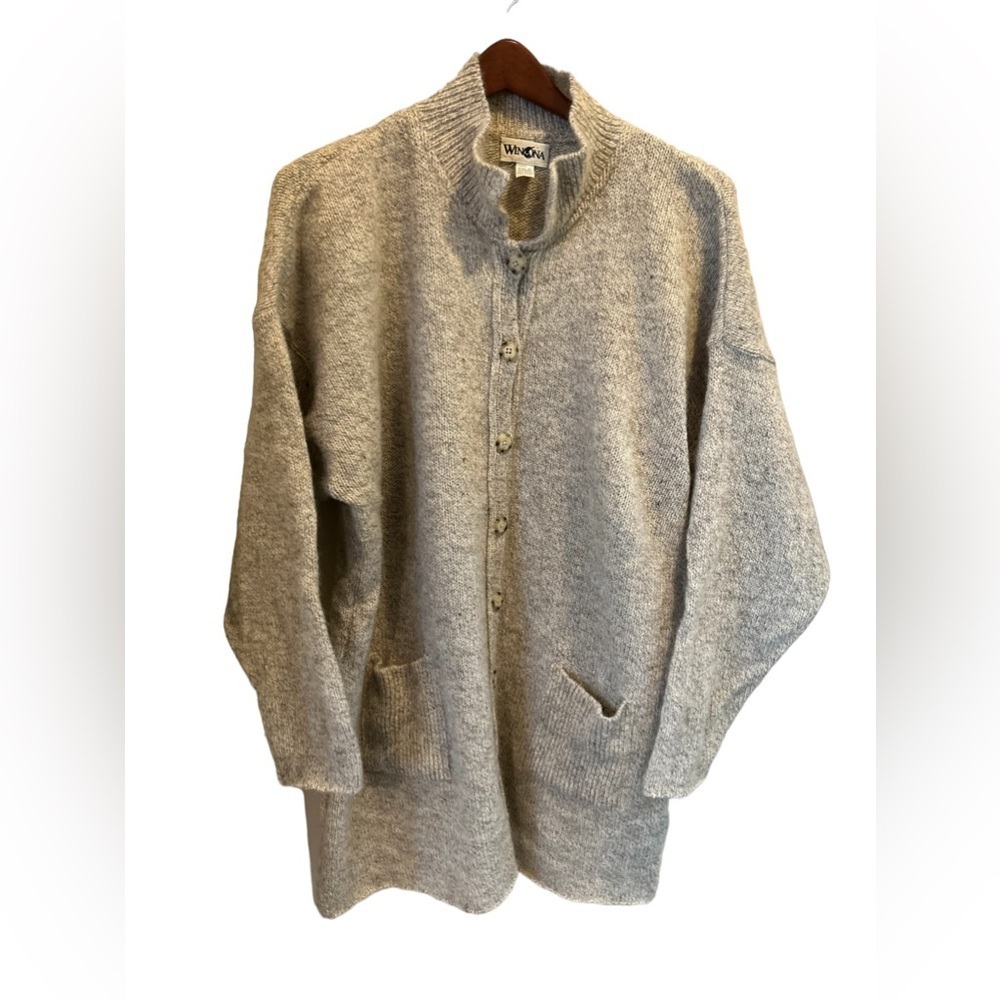 Winona Sweater X-Large 85% Wool long button down sweater